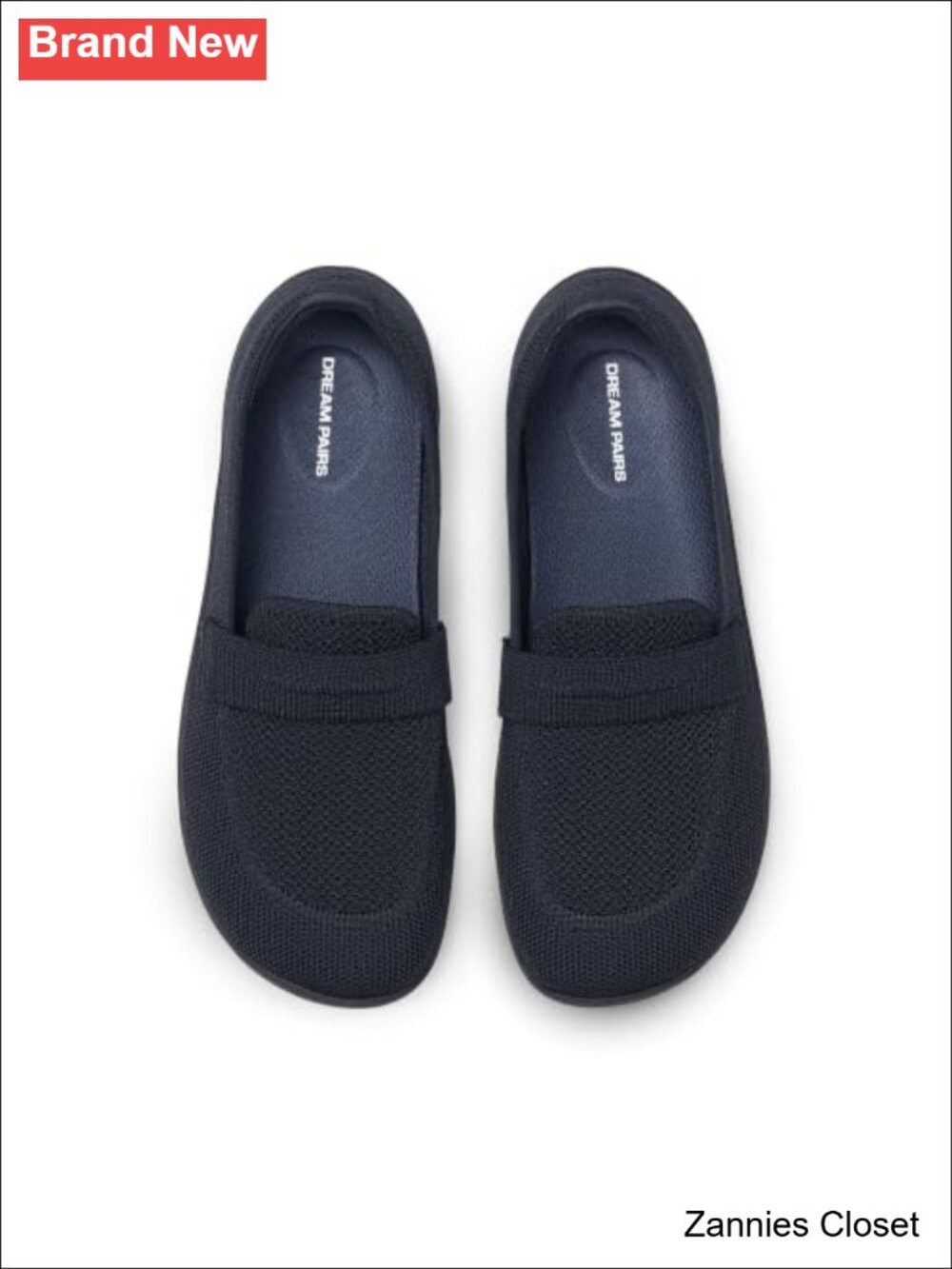 ✨ DREAM PAIRS Women's Comfort Wide Toe Barefoot Knit Loafers Slip-On